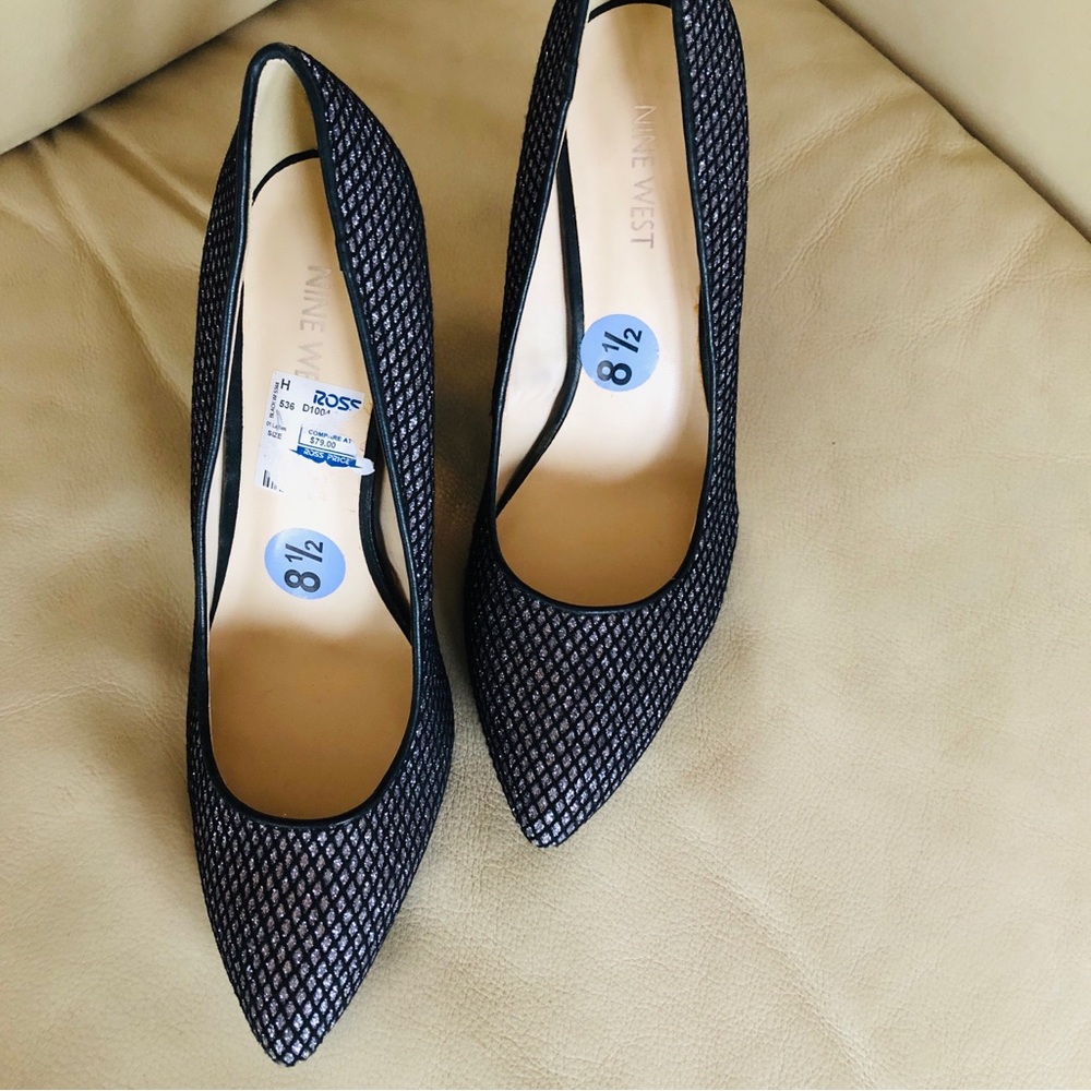 NWT: Nine West Black/silver Women's Shoes